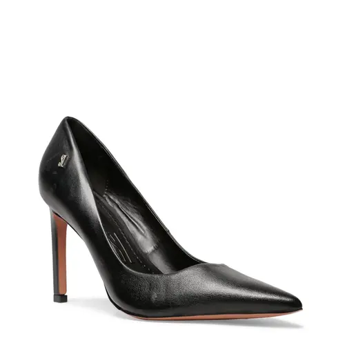 Scarpin Couro Confort Salto Fino
