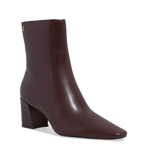 Bota Couro Salto Bloco