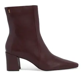 Bota Couro Salto Bloco