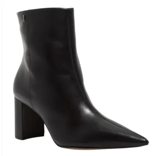 Bota Cano Médio Couro Nobre Salto Bloco
