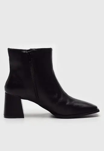 Bota Salto Bloco Bico Quadrado