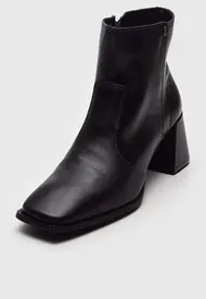 Bota Salto Bloco Bico Quadrado