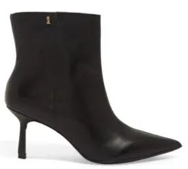 Bota Couro Soft Cano Curto Bico Fino