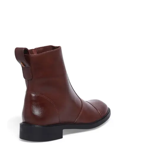 Bota Couro Cano Curto Salto Baixo