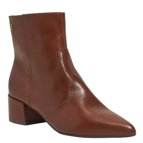 Bota Couro Salto Baixo