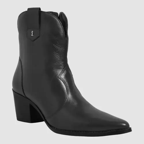Bota Western Couro Salto Bloco