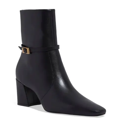 Bota Couro Fivela Salto Grosso