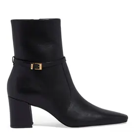 Bota Couro Fivela Salto Grosso