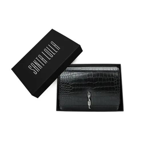 Bolsa Carteira Com Caixa Transversal Croco