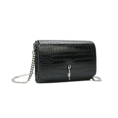 Bolsa Carteira Com Caixa Transversal Croco