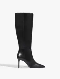 Bota Mikki Up Salto Alto Couro