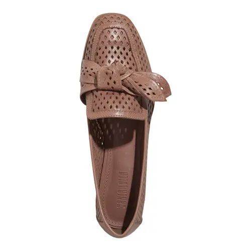 Mocassim Couro Vazado Laço