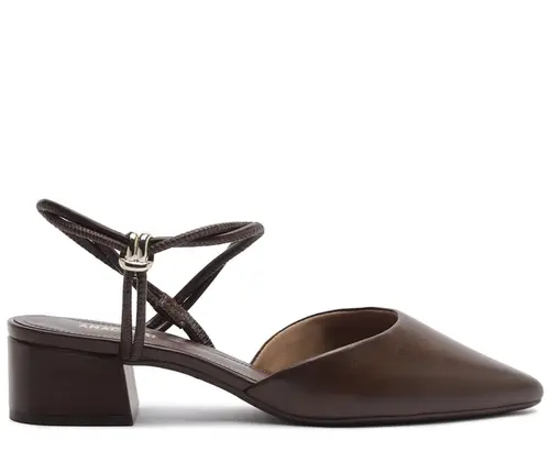Scarpin Slingback Tiras Finas Detalhe Metal