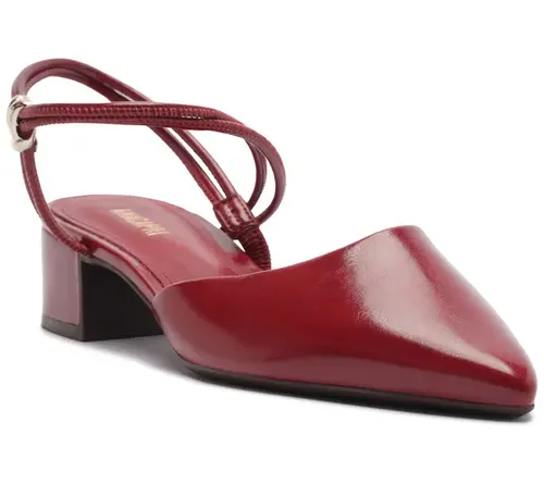 Scarpin Slingback Tiras Finas Detalhe Metal