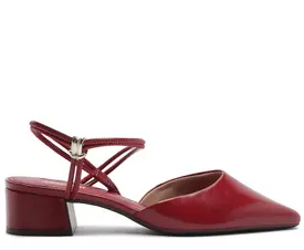 Scarpin Slingback Tiras Finas Detalhe Metal