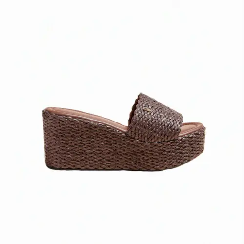 Tamanco Espadrille Anabela Tramado