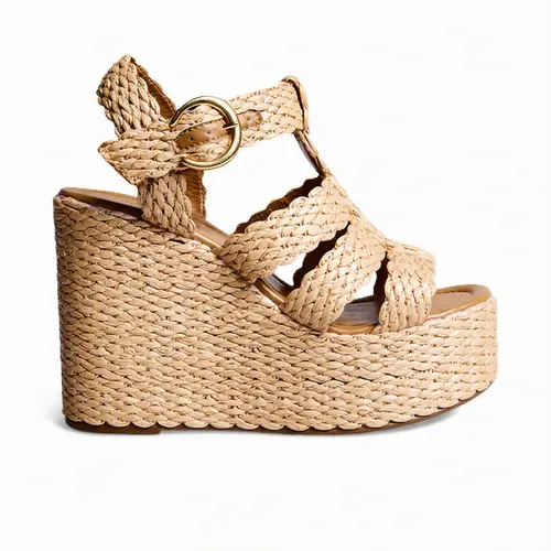 Sandália Espadrille Anabela Tramado