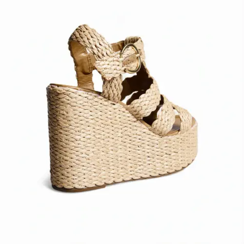 Sandália Espadrille Anabela Tramado