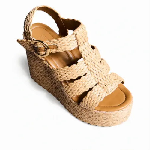 Sandália Espadrille Anabela Tramado