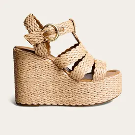 Sandália Espadrille Anabela Tramado