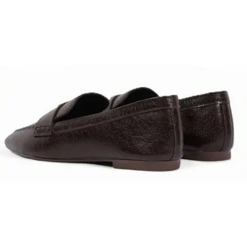Mocassim Bico Quadrado Couro