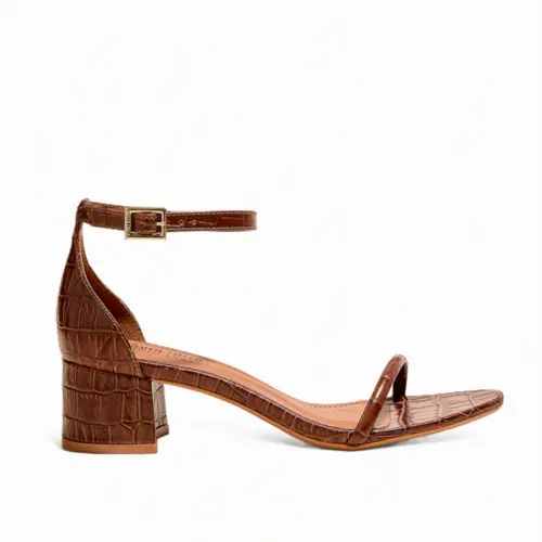 Sandália New Croco Tiras Finas