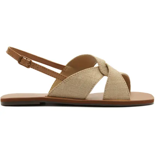 Sandália Rasteira Slingback Trançada