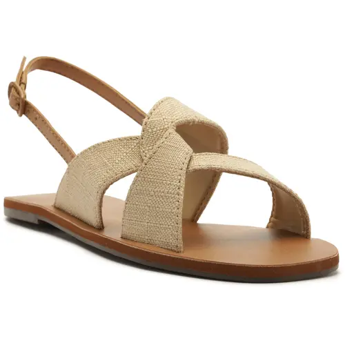 Sandália Rasteira Slingback Trançada