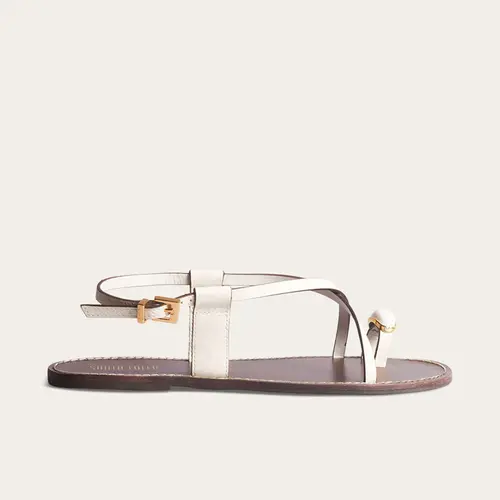 Rasteira Couro Metal Bold